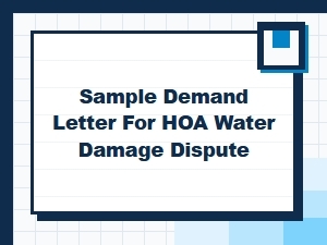 Arizona Hoa Water Damage Demand Letter Template