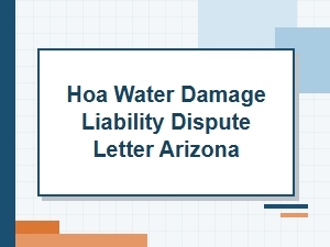 Hoa Water Damage Liability Dispute Letter
