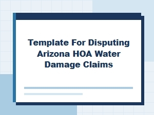 How to Dispute Hoa Water Damage Claims in Arizona