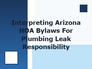 Understanding Plumbing Leaks in Arizona Hoas