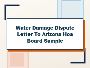 Sample Hoa Water Damage Dispute Letter