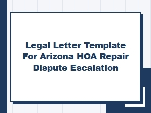Arizona Hoa Repair Dispute Letter Template