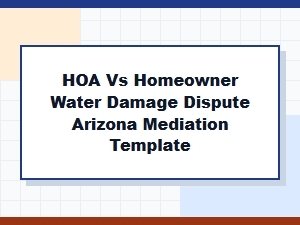 Resolving Arizona Hoa Water Damage Mediation
